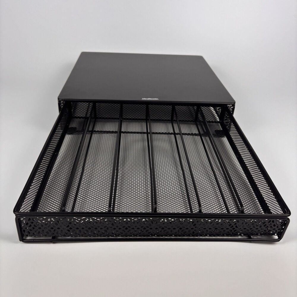 Mind Reader Metal Mesh Coffee Pod Storage Drawer - 30+ K-Cup Holder Black MTRAY